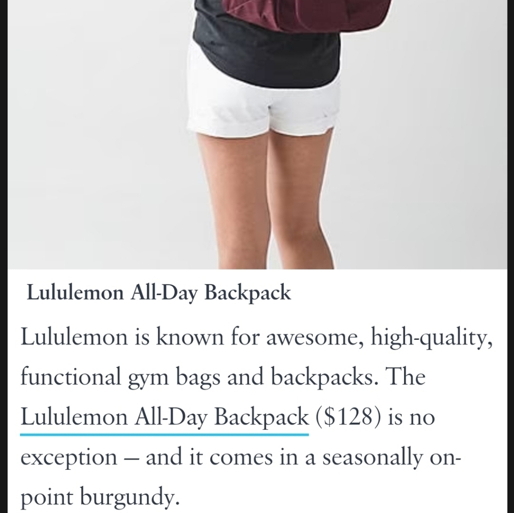 ๐๏ธ Lululemon Backpack Excellent Condition Maroon - Picture 3 of 6